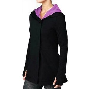 Lululemon | Awareness Wrap Sz 4 Hooded Savasana Gratitude Jacket Black O…